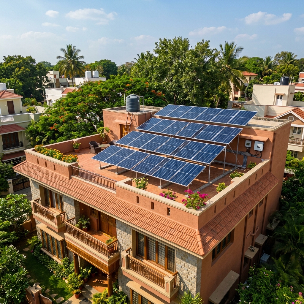 Innocepts Solar rooftop installation in Faridabad